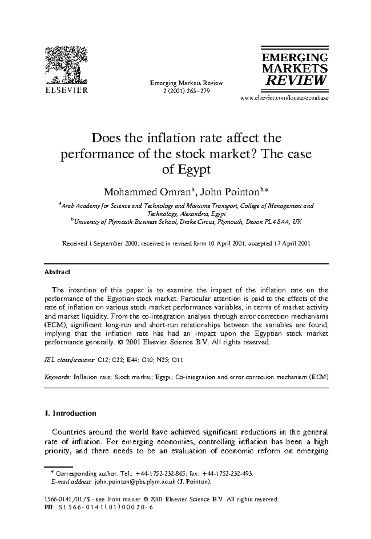 Does the inflation rate affect the performance of the stock market ...