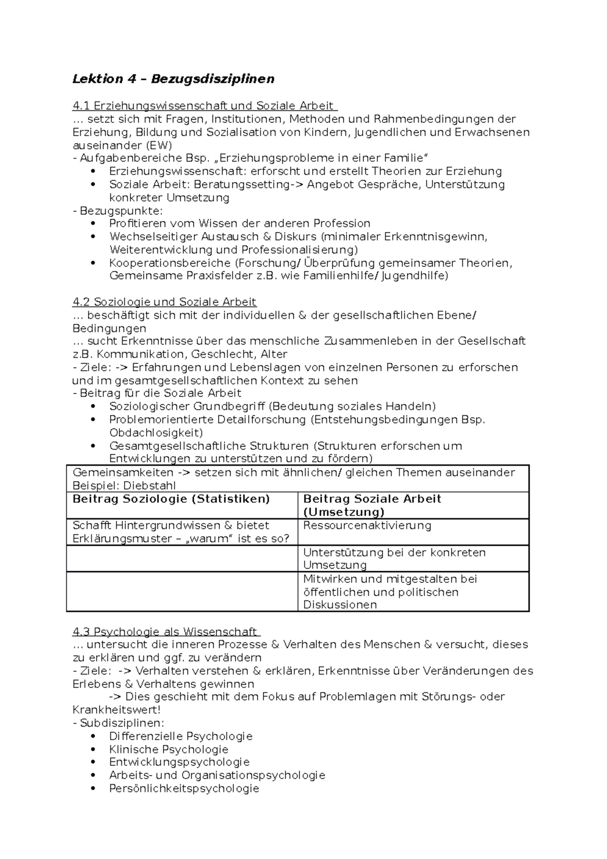 Lektion 4 - Lektion 4 – Bezugsdisziplinen 4 Erziehungswissenschaft und ...