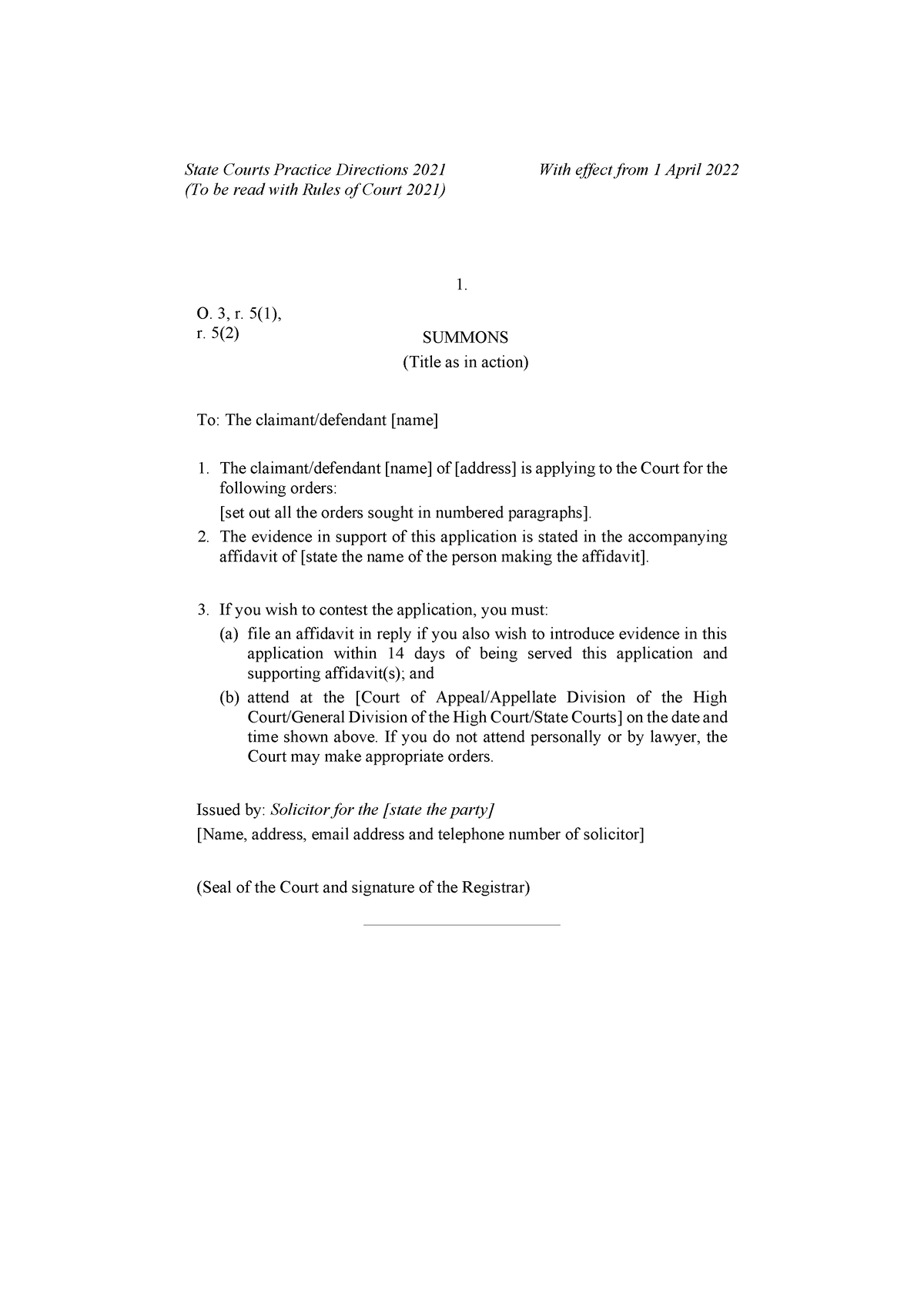 Form 1-v2 - Article on summary judgement - State Courts Practice ...