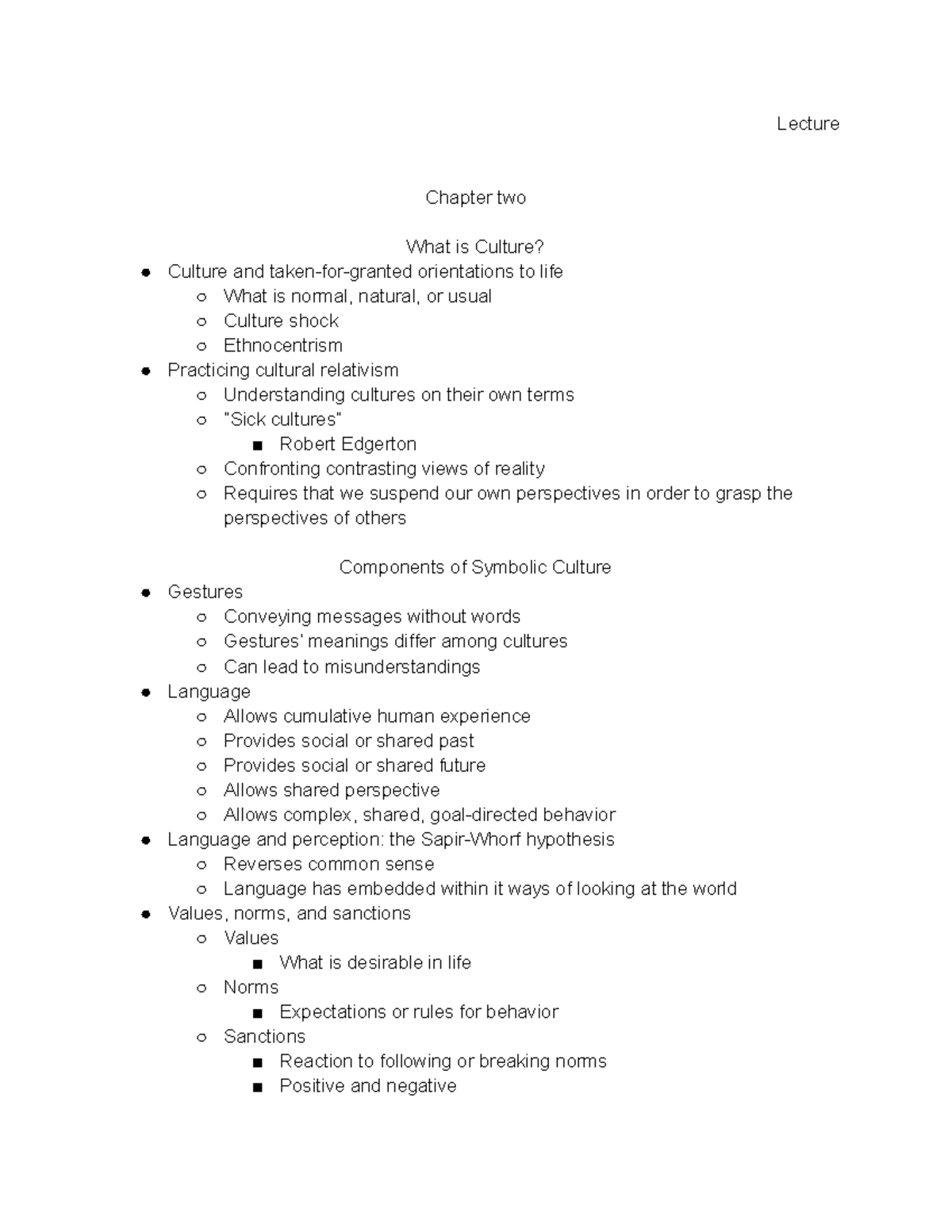 Sociology Ch2 Lecture Chapter Two What Is Culture Culture And Taken   Thumb 1200 1553 