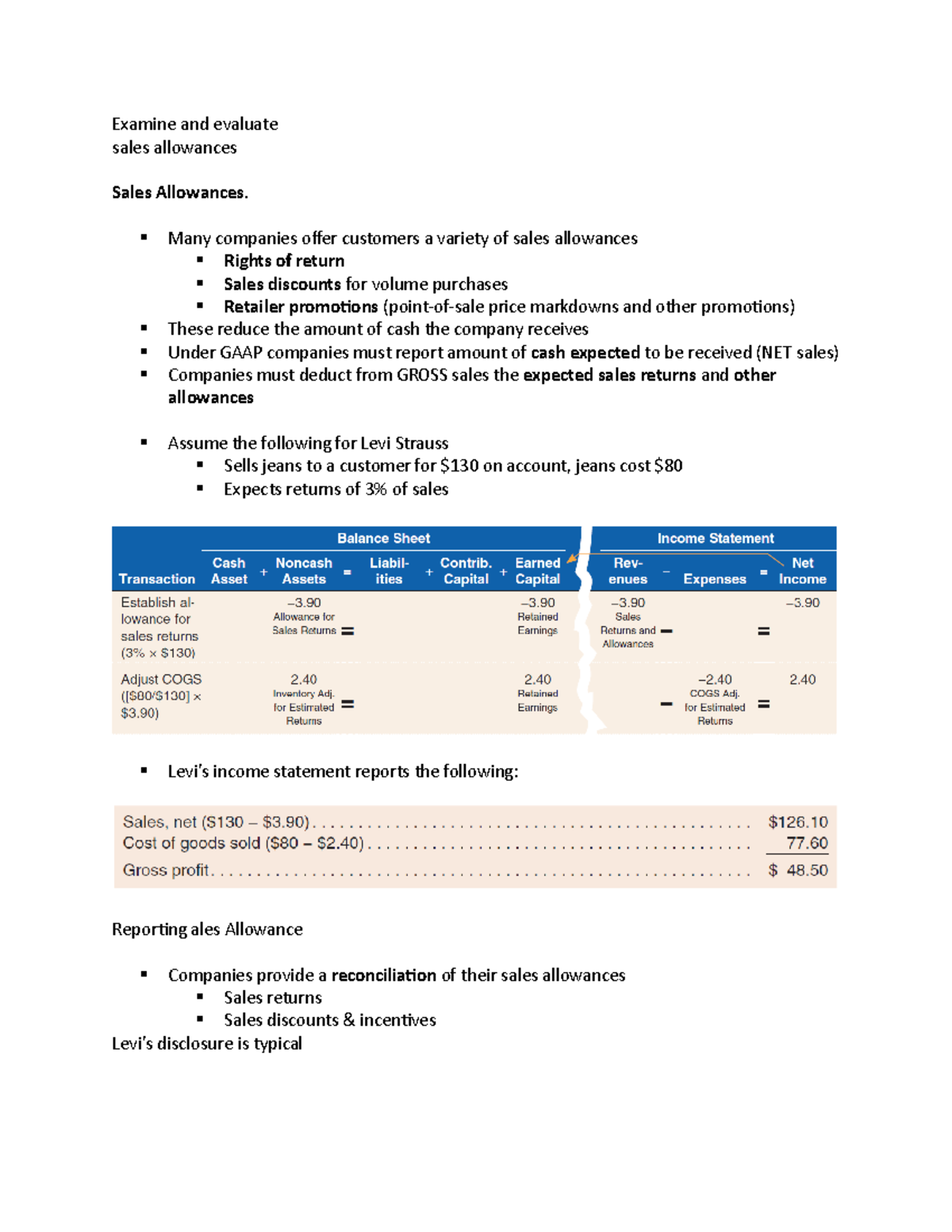 Examine and evaluate - Lecture notes 39 - Examine and evaluate sales ...