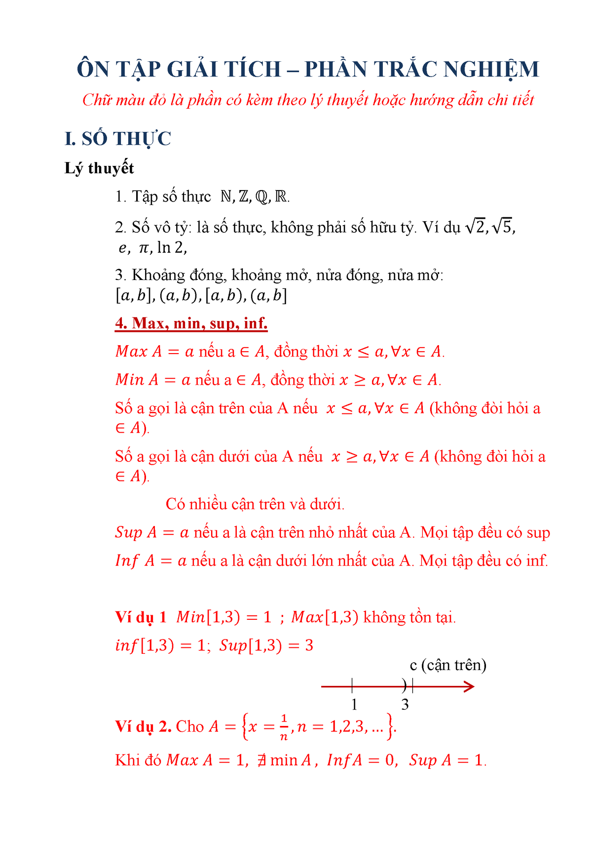 Sup và Inf là gì? Khám phá toàn diện về giới hạn trong toán học