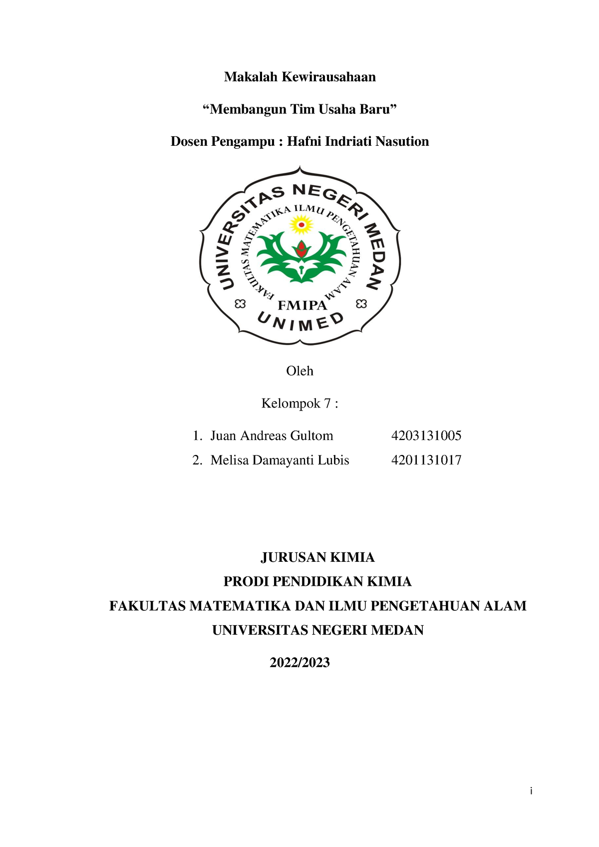 Makalah 7 Kewirausahaan Kelompok 7 - I Makalah Kewirausahaan “Membangun ...