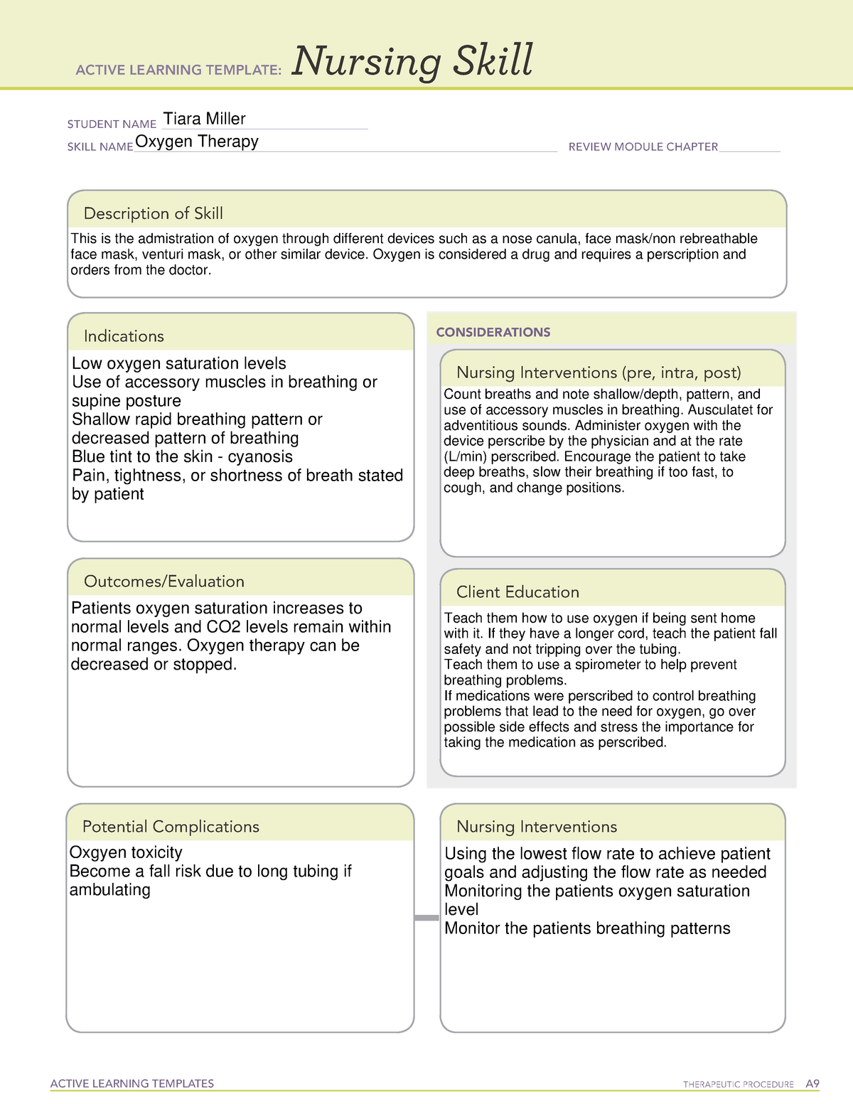 Active Learning Templates - Oxygen Therapy - ACTIVE LEARNING TEMPLATES ...
