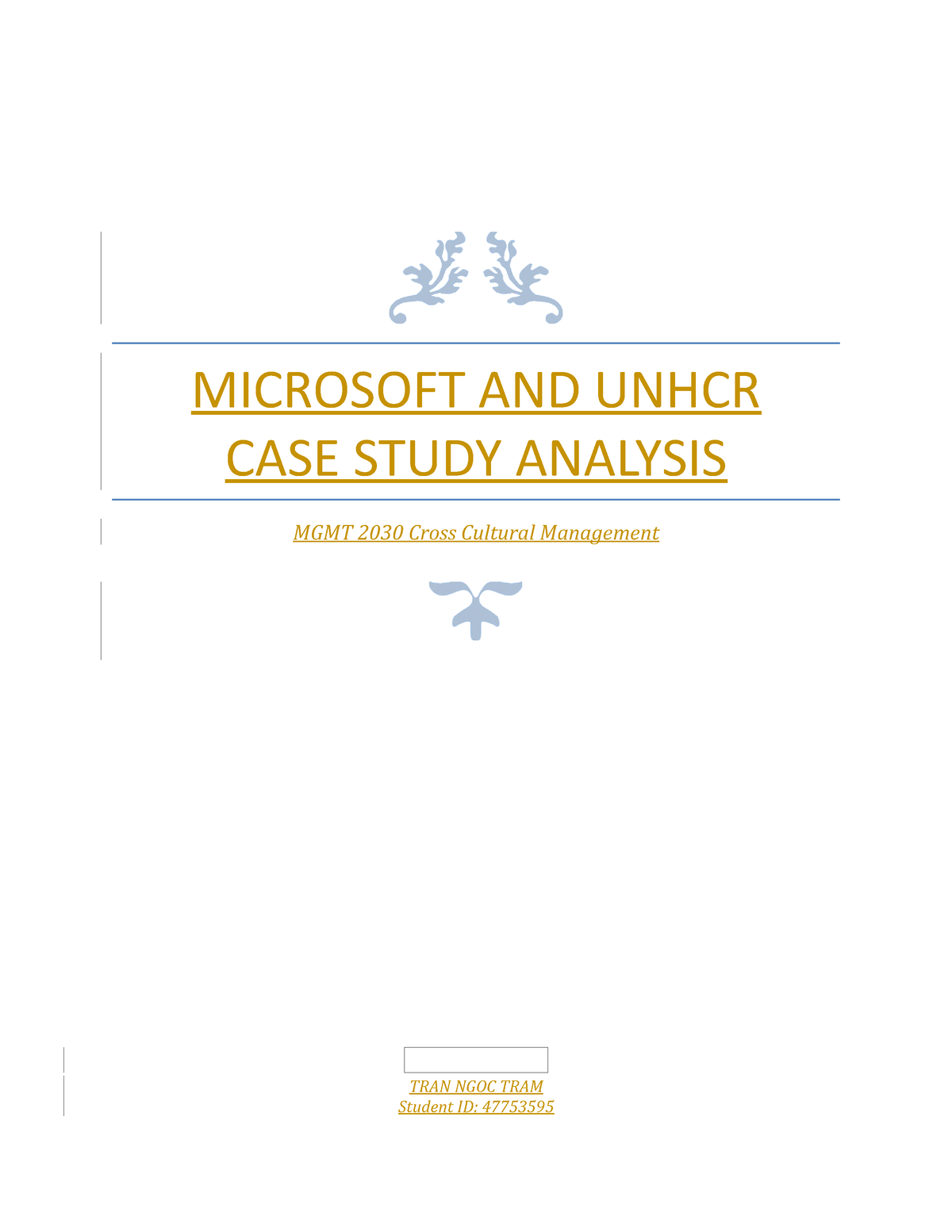 msw case study report