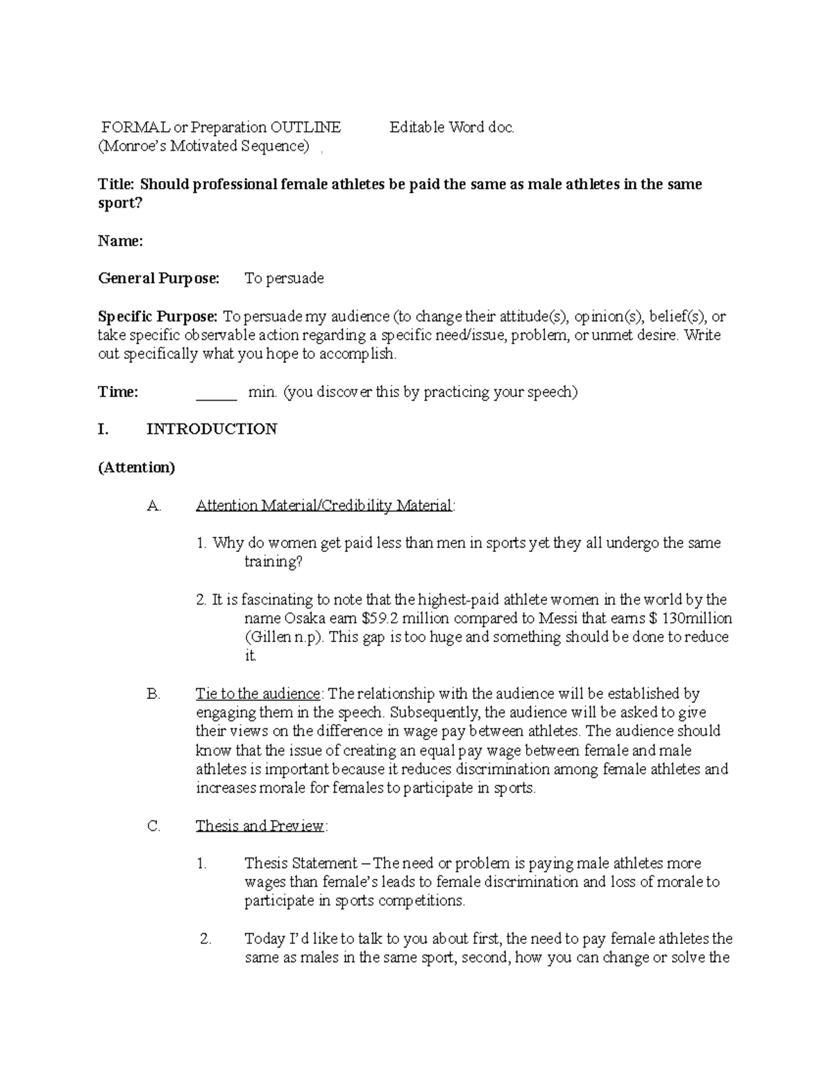 Mms Post Persuasive Speech Outline Word Doc (autosaved) - Formal Or 