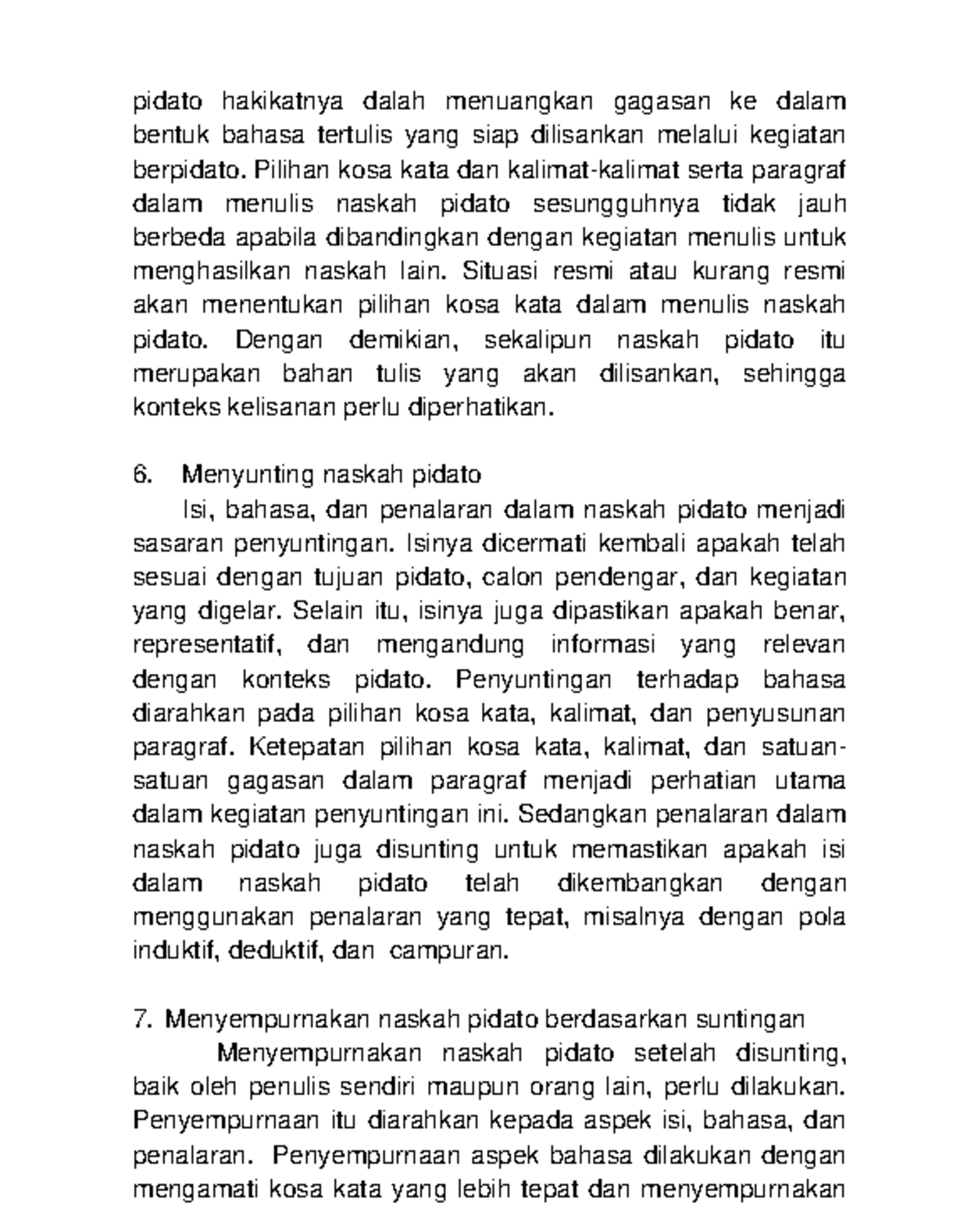 Catatan Bahasa Indonesia 37 - Pidato Hakikatnya Dalah Menuangkan ...