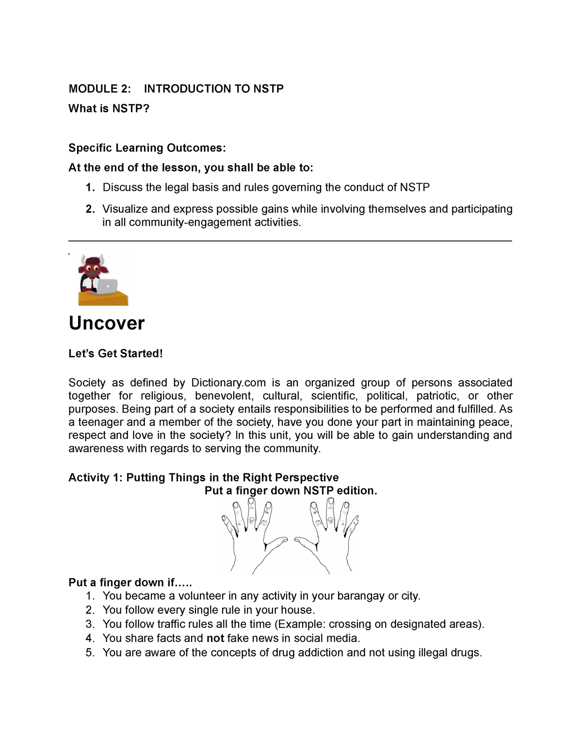 NSTP For Midterm - Goodluck Future Ce - MODULE 2: INTRODUCTION TO NSTP ...