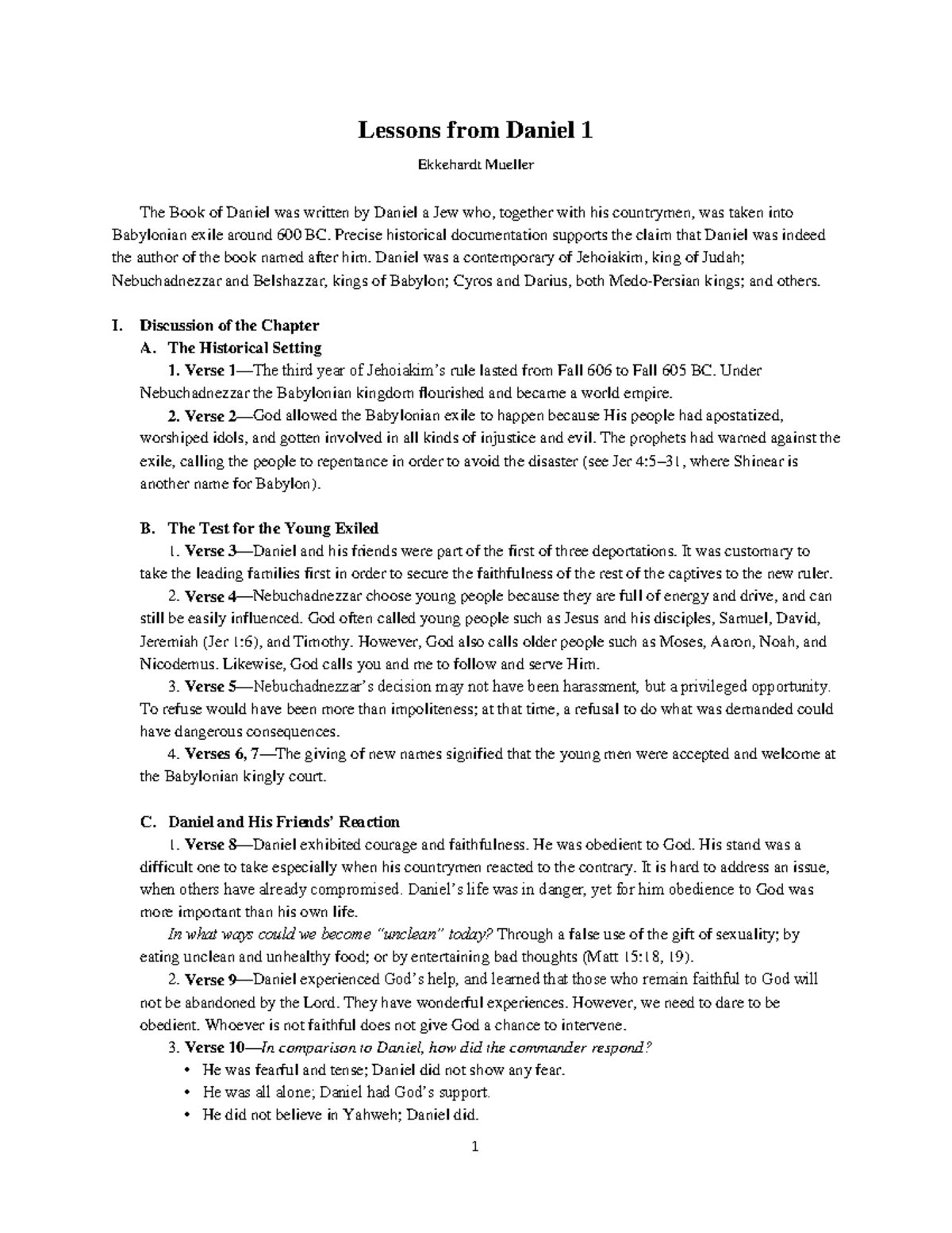 Lessons-from-Daniel-1-10-14 0 - 1 Lessons from Daniel 1 Ekkehardt ...