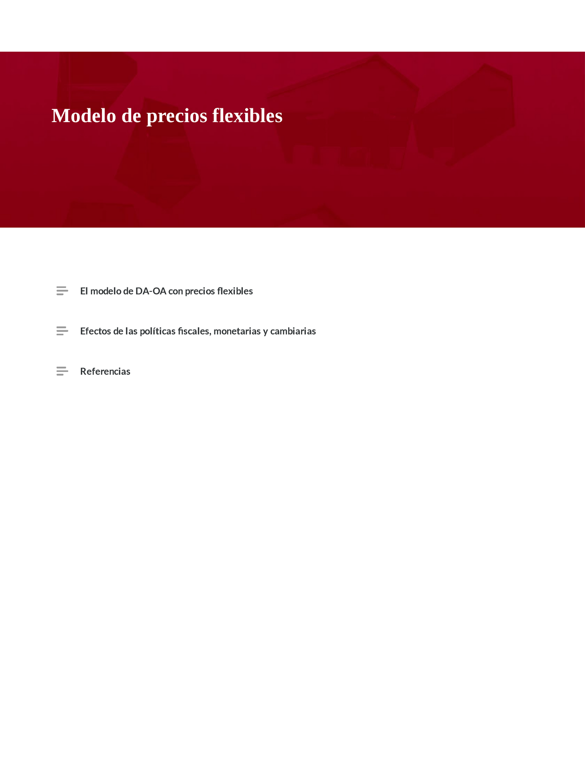 Modelo de precios flexibles - El modelo de DA-OA con precios exibles  Efectos de las políticas - Studocu