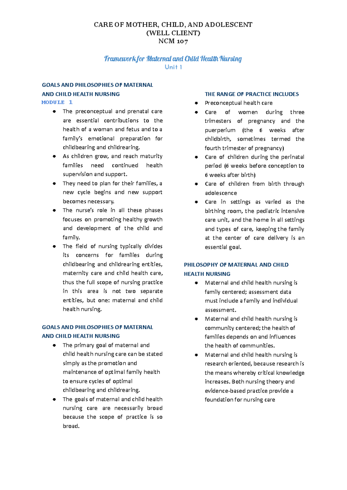 NCM 107 2 - NCM-107-1-Care-of-the-Mother-Child-Adolescent-Well-Clients ...