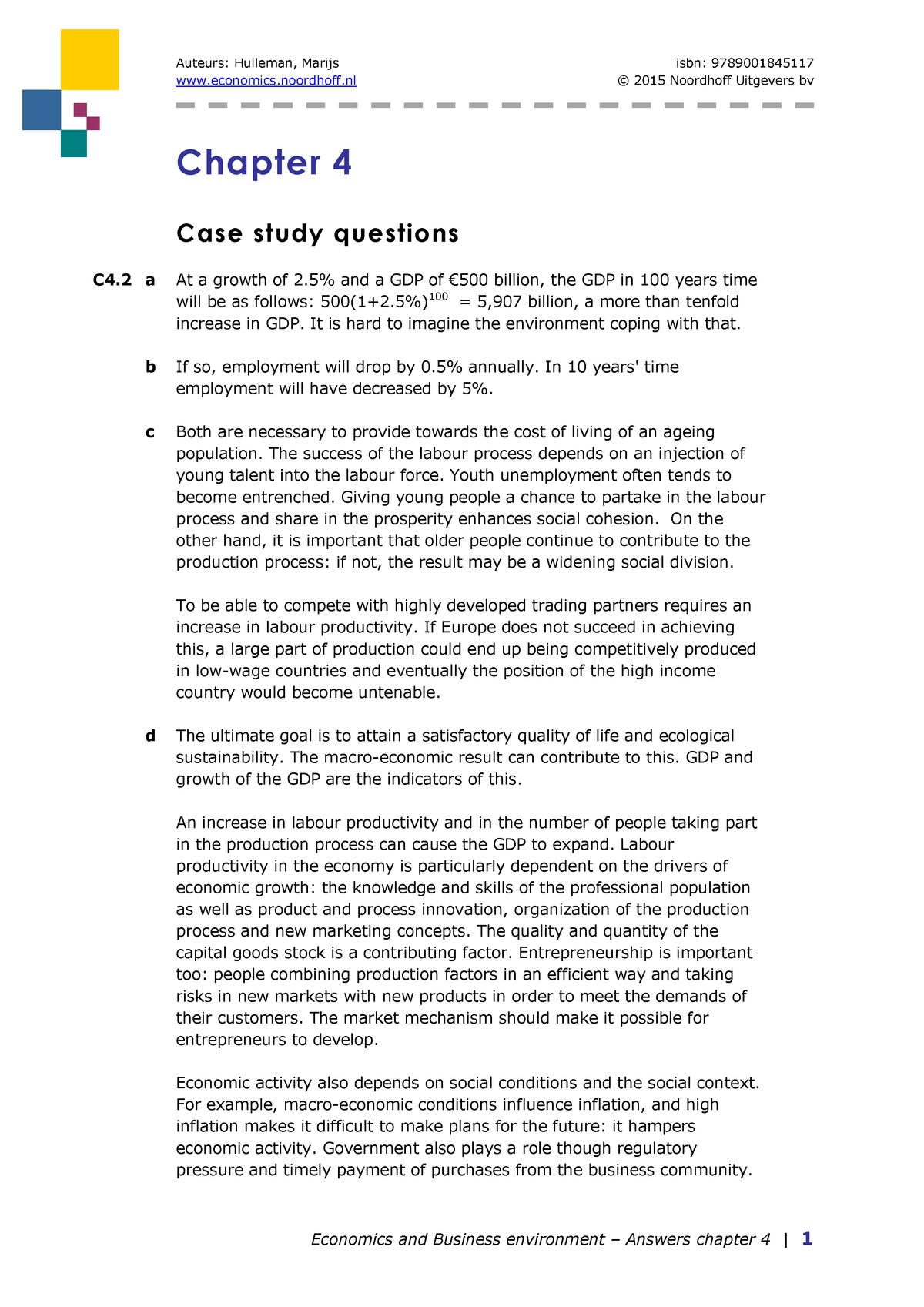 Answers Case Study Questions Chapter 4 2812bm113z - 