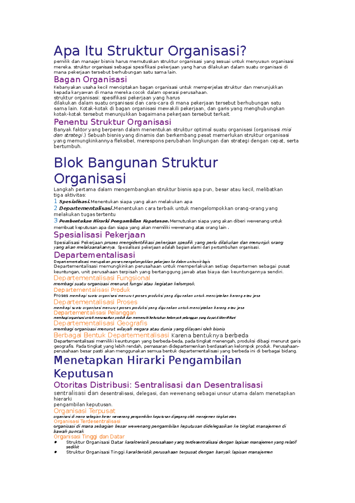 Chapter 6 IND Apa Itu Struktur Organisasi? pemilik dan manajer bisnis