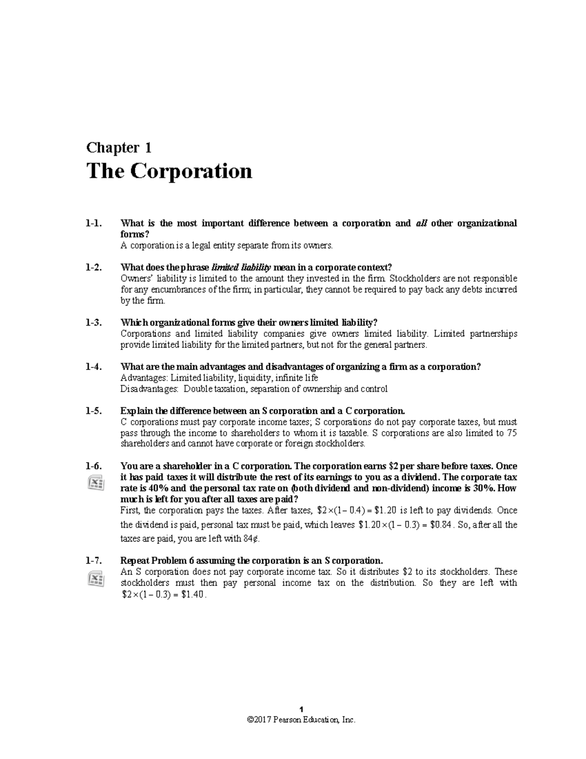 BD4 SM01 Final - Corporate Finance - FINM 3401 - Solutions - Chapter 1 ...