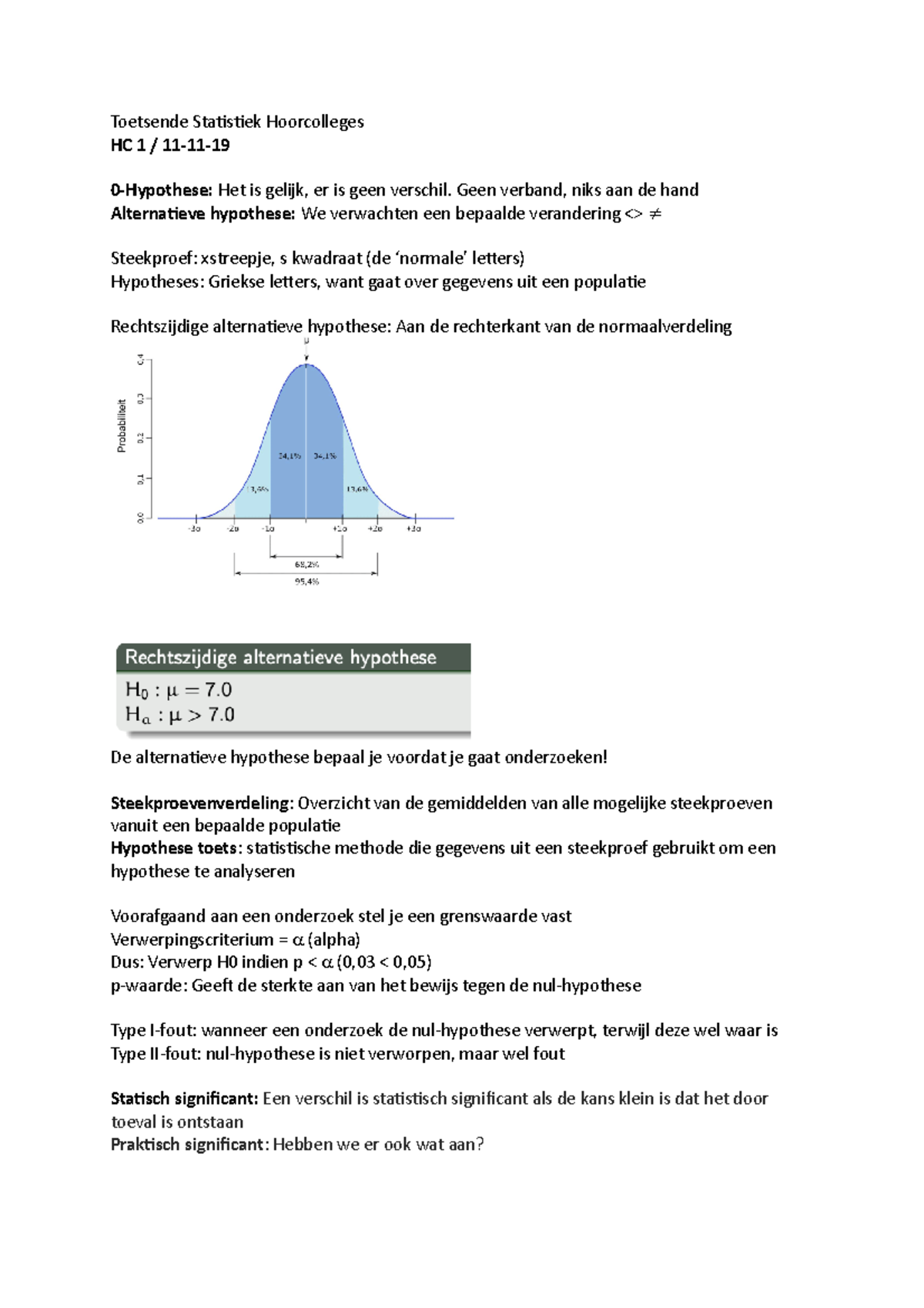 Toetsende Statistiek Hoorcolleges - Geen Verband, Niks Aan De Hand ...