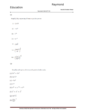 8MAT4 Lesson 1 worksheet - Mild Lesson 1: Quadratic + Mixed equations ...