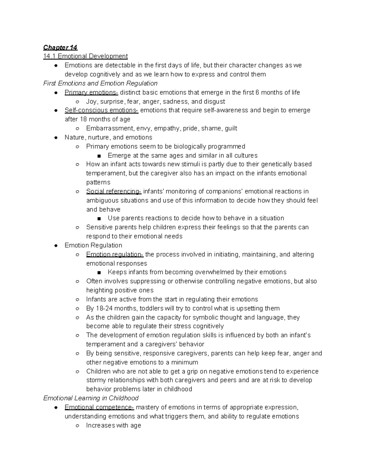 Life Span Human Development Chapter 14, 15, 16 Summary Notes - Chapter ...