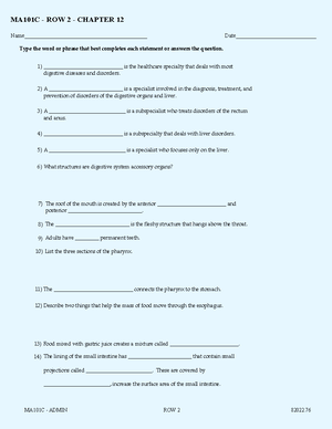 MA101B ROW 3 Chapter 13 Completed - ROW 3 - Chapter 13 Urinary System ...