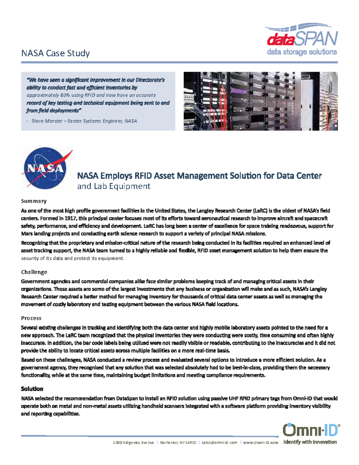 Data Span NASA RFID Case Study Final - NASA Case Study and Lab ...