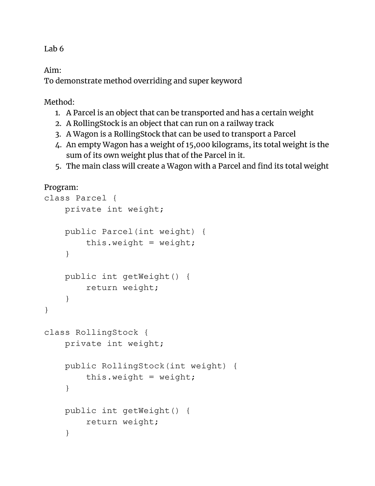 java programming lab assignments