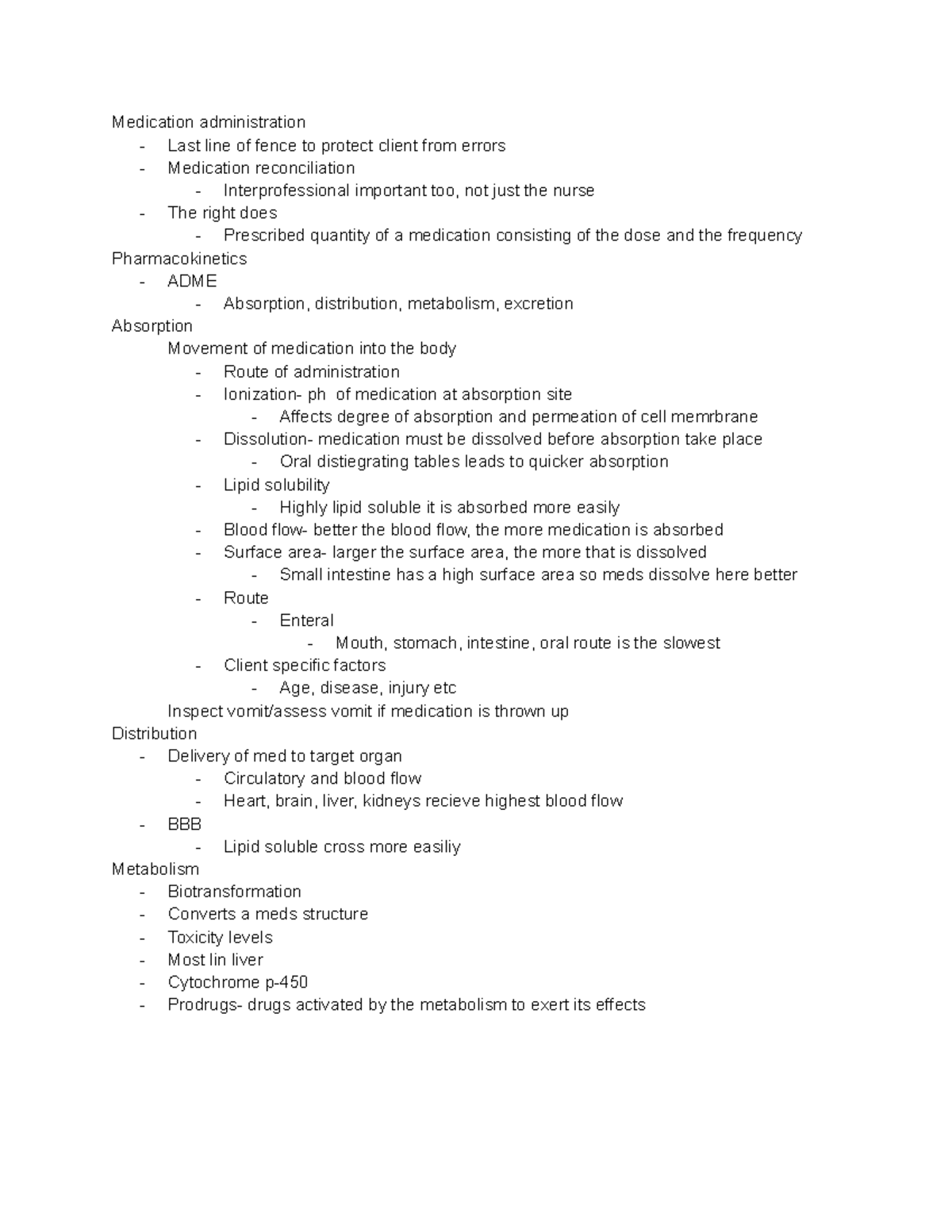 Foundations ATI exam 2 material - Medication administration Last line ...