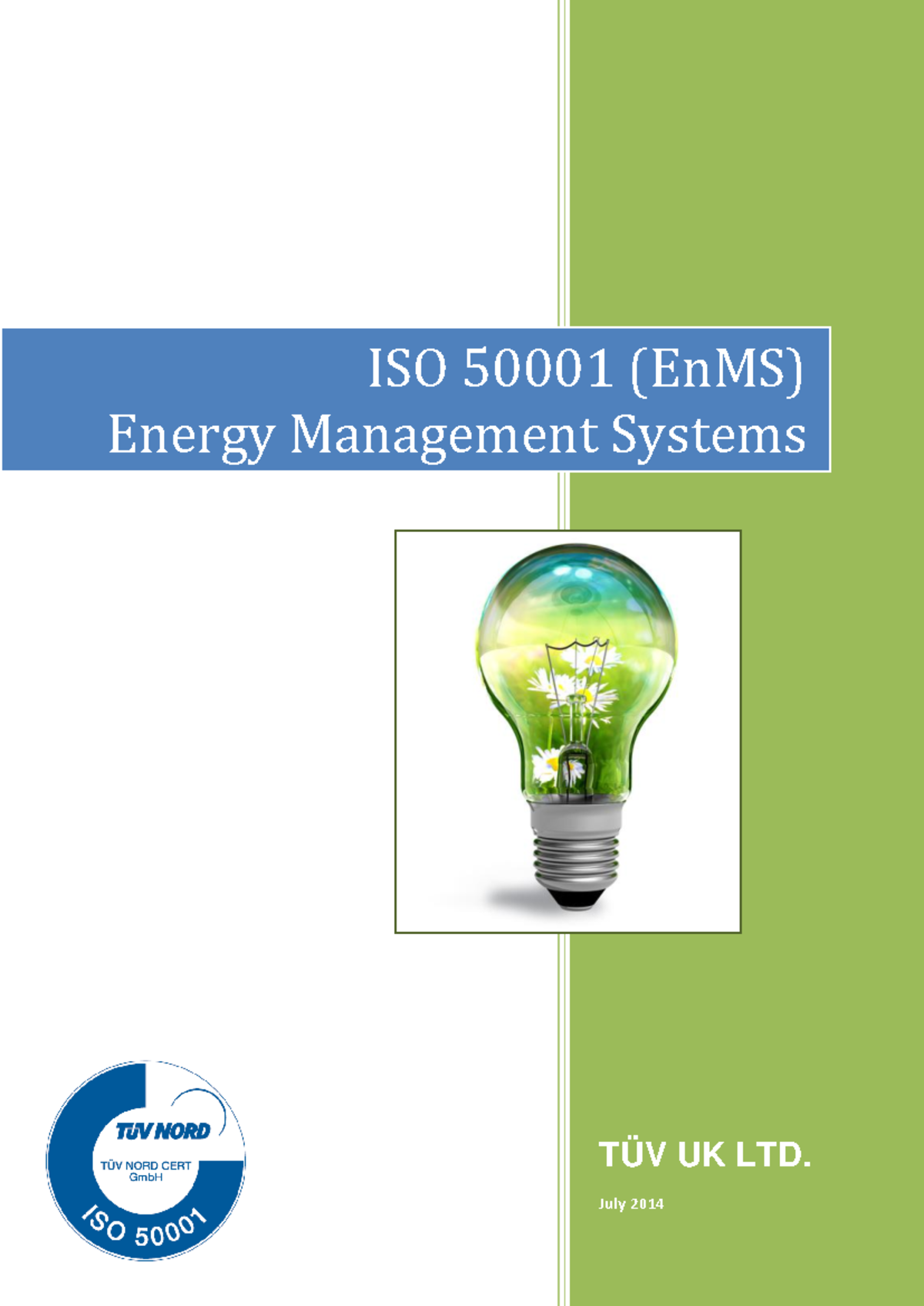 Iso 50001 guide and check list uk - TÜV UK LTD. July 2014 ISO 50001 ...