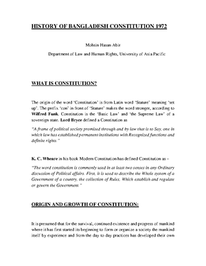 Bangladesh Constitution Features and Ame - 1 Constitution of Bangladesh ...