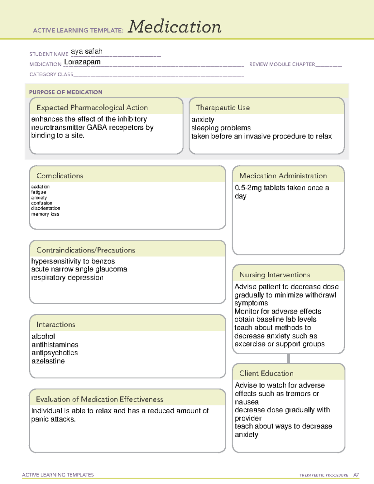 Alt med 22 - ACTIVE LEARNING TEMPLATES THERAPEUTIC PROCEDURE A ...