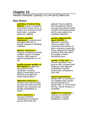 HPEX 371 Chapter 9 Stress, Stress Reactivity And Exercise Study Guide ...