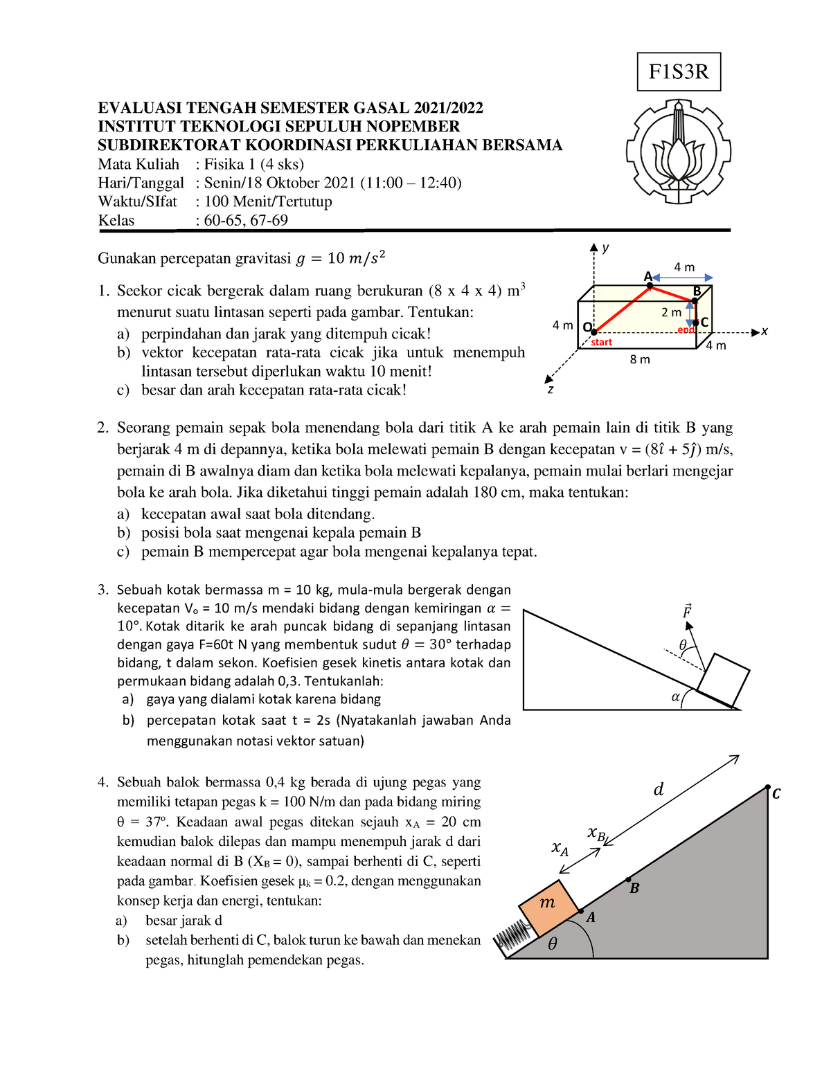 Latihan Ets Fisika Soal Soal Evaluasi Tengah Semester Gasal