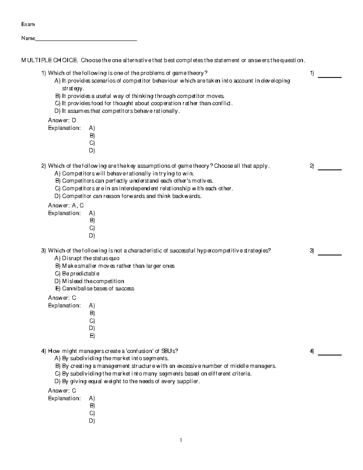 C6 - TEST BANK - Exam Name___________________________________ M ULTI ...