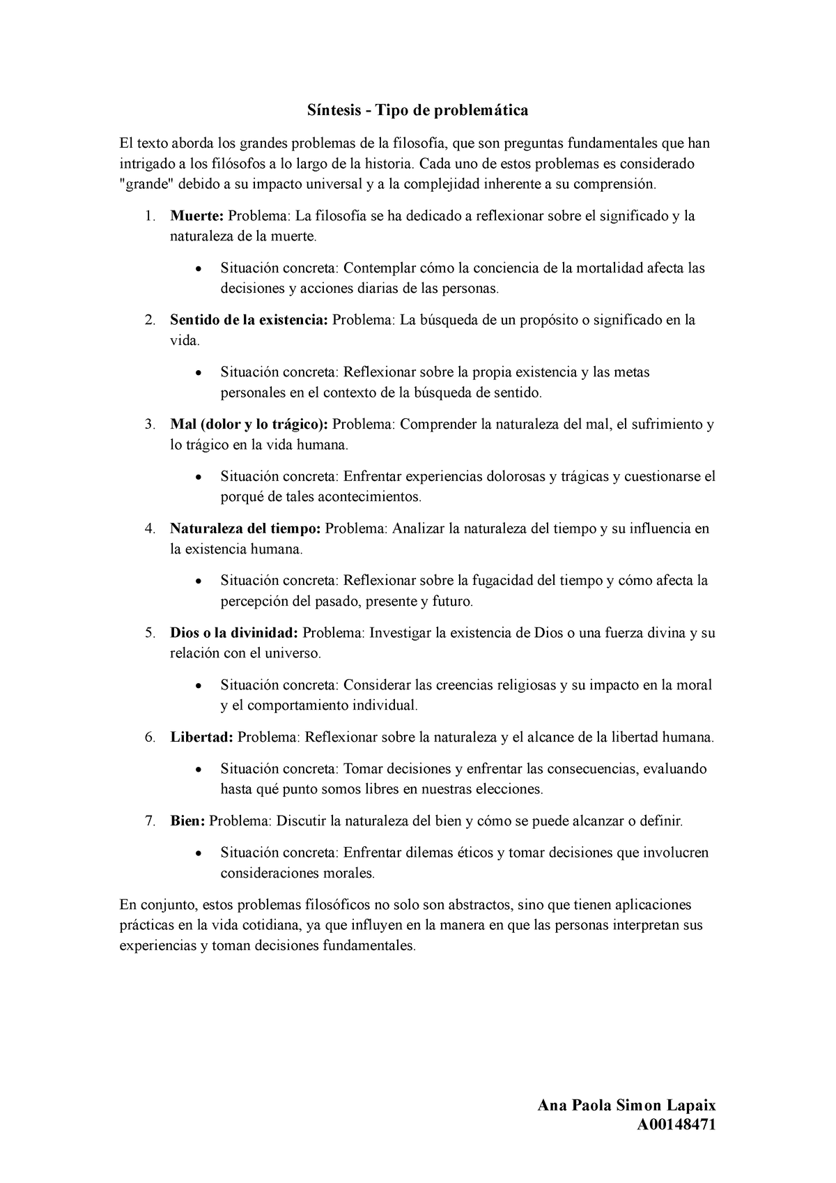 Simon Ana Unidad 2 Actividad 1 Entregable Tipo De Problemática Ana Paola Simon Lapaix A 5941