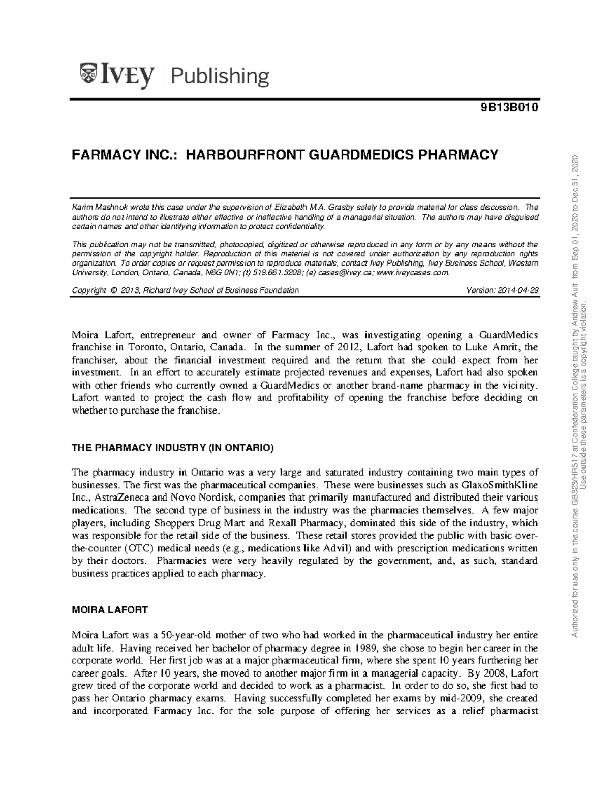 Harbourfront guard medics pharmacy 9B13B FARMACY INC. HARBOURFRONT