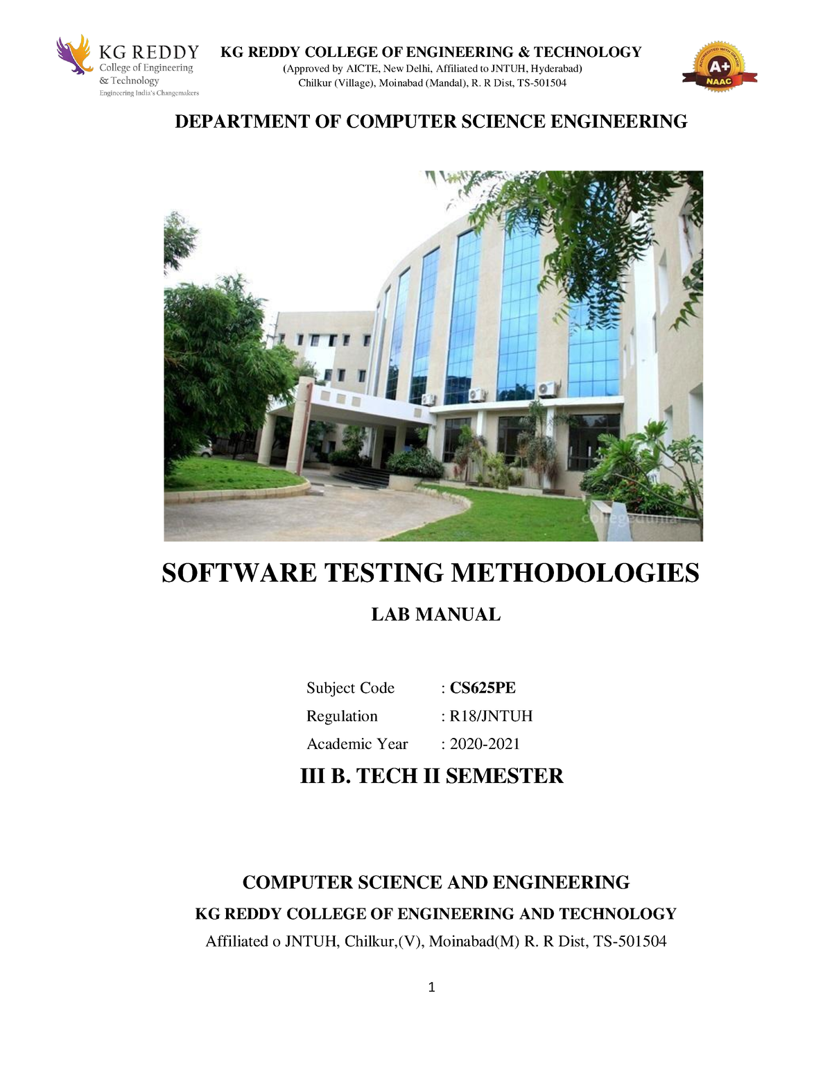 STM LAB Manual Approved by AICTE New Delhi Affiliated to