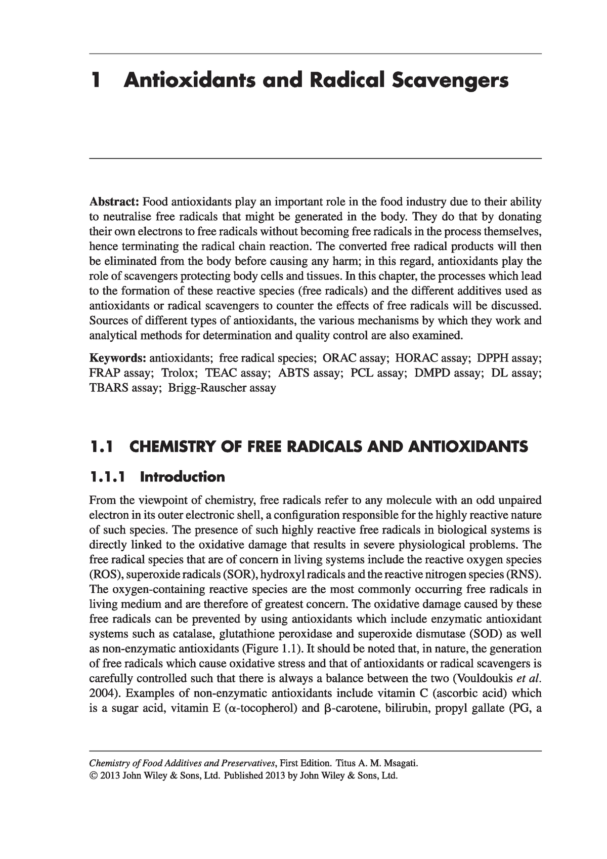 7 antioxidants Food chemistry Studocu