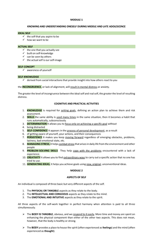 Personal Development Module 2 Week 2 - Lecture Notes 2 - Grade 11 ...