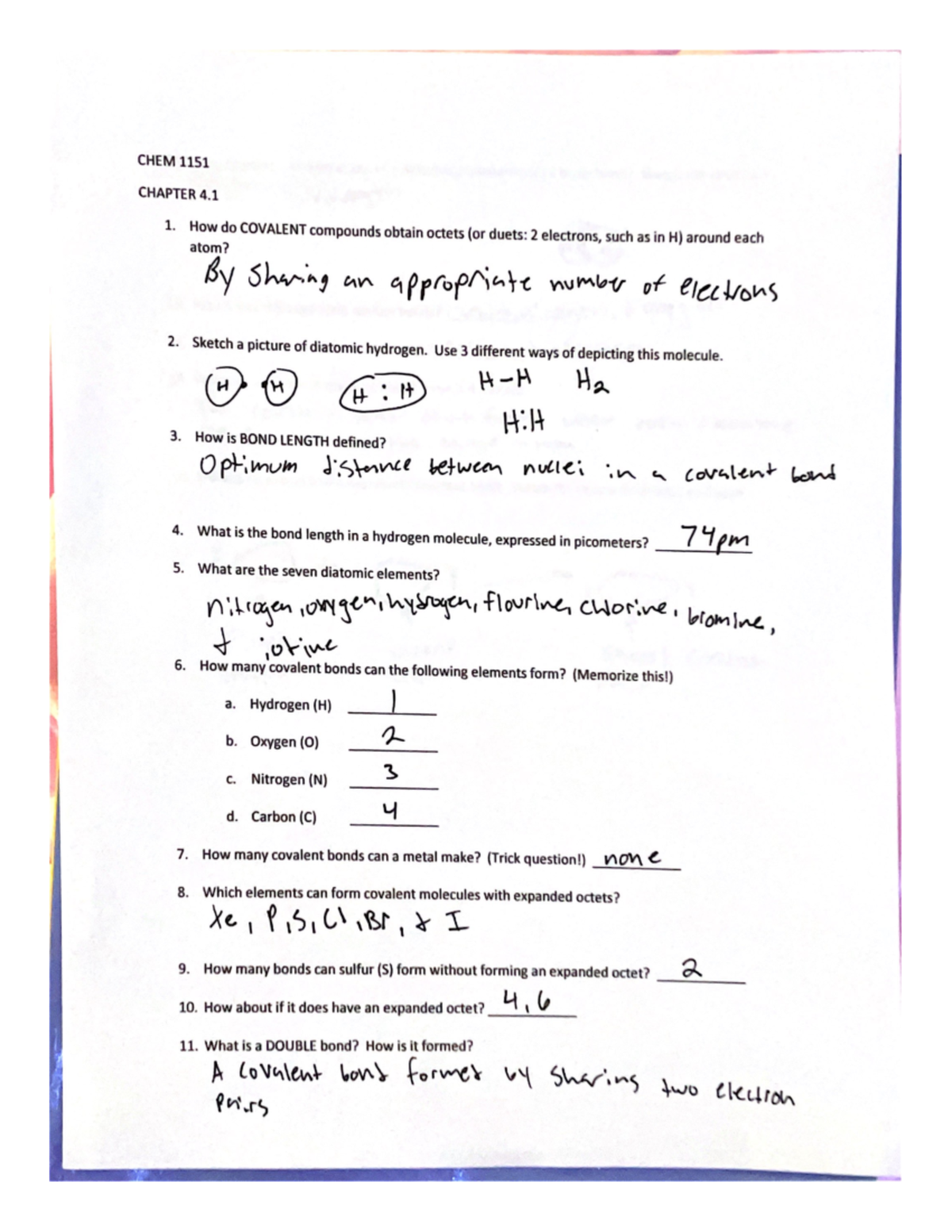 Chapter 4 notes - CHEM 1151 - Studocu