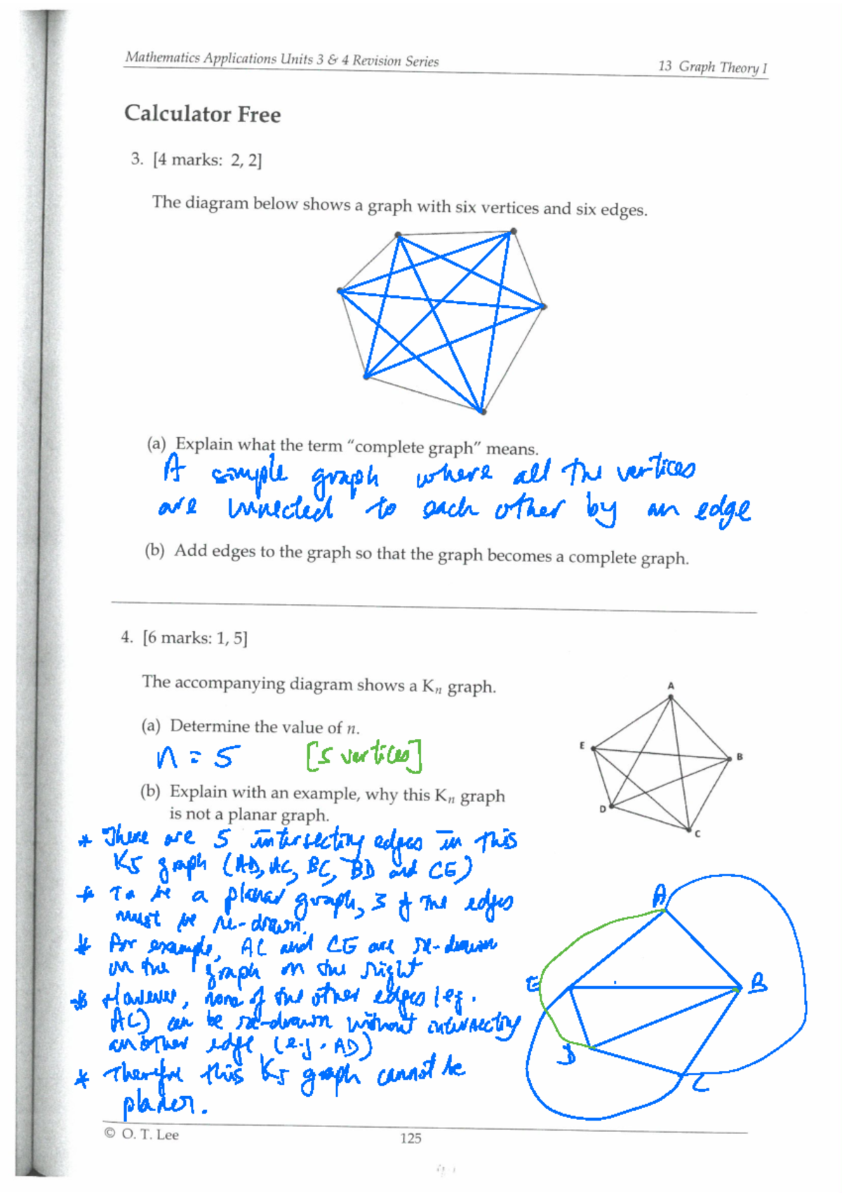 Review of graph theory answers - ####### A simple graph where all the ...