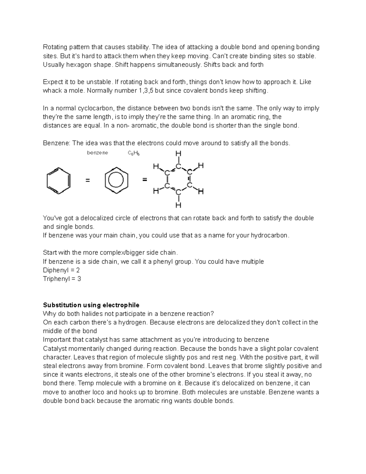 Notes on aromatic hydrocarbons (benzenes) and more - Rotating pattern ...