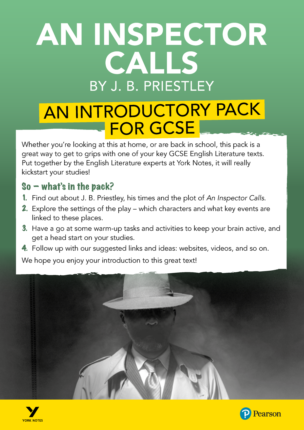 An Inspector Calls Study Pack - AN INSPECTOR CALLS BY J. B. PRIESTLEY ...