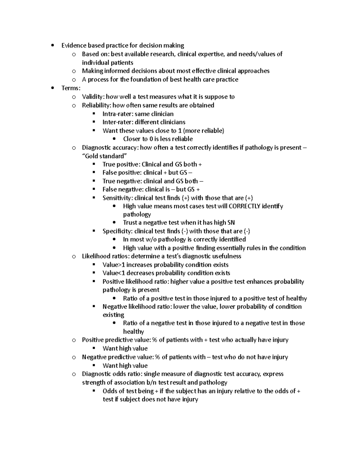 Week 2 Evidence Based Evaluation - Evidence Based Practice For Decision ...