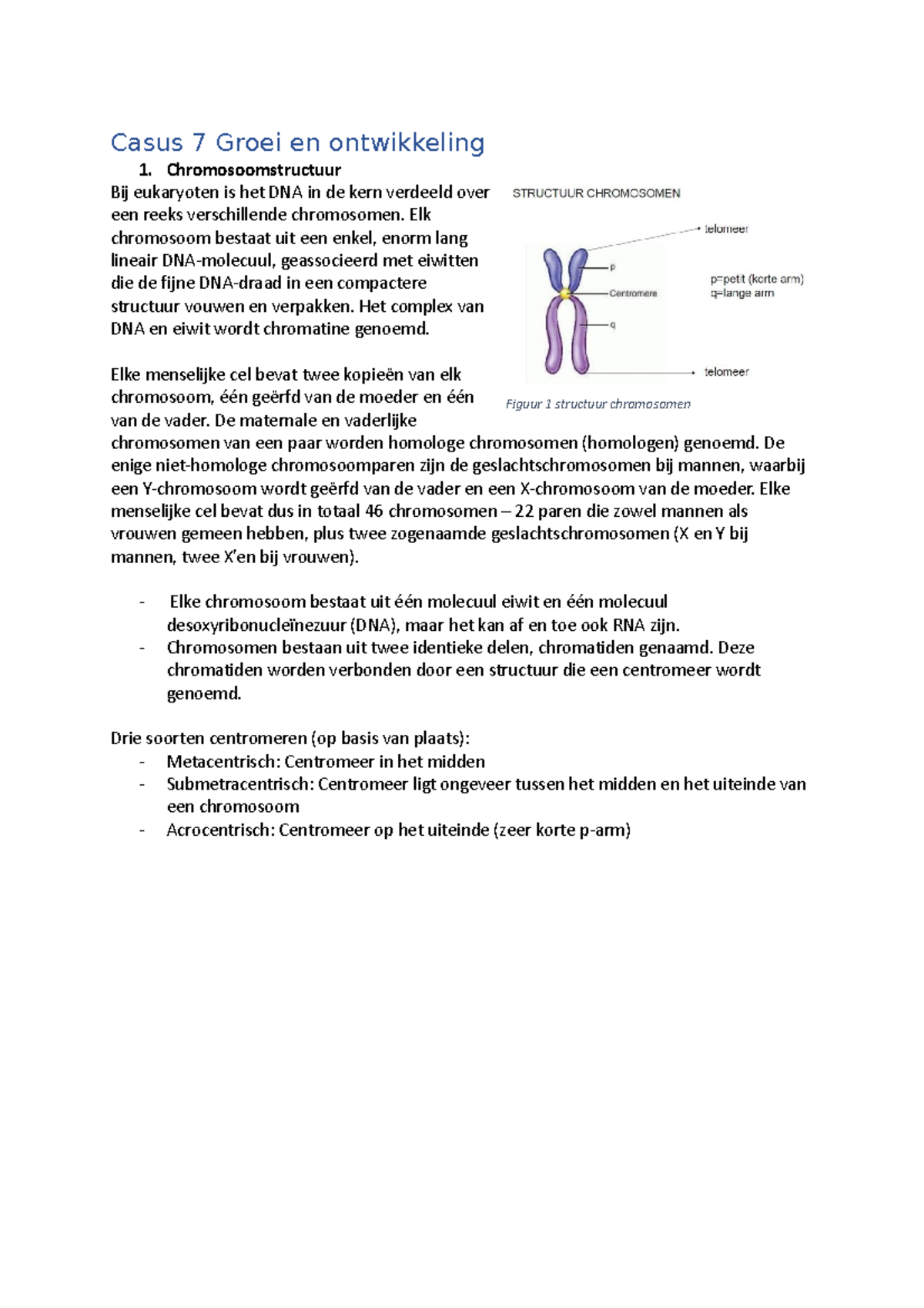 Case 7 Groei En Ontwikkeling Casus 7 Groei En Ontwikkeling 1