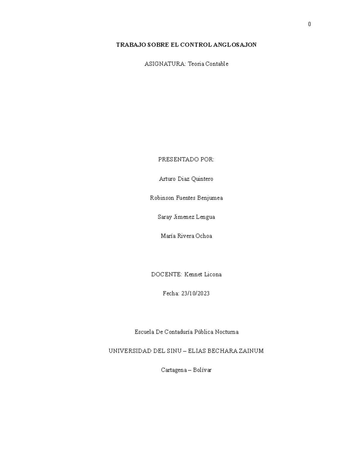 EL Control Anglosajon trabajo TRABAJO SOBRE EL CONTROL ANGLOSAJON