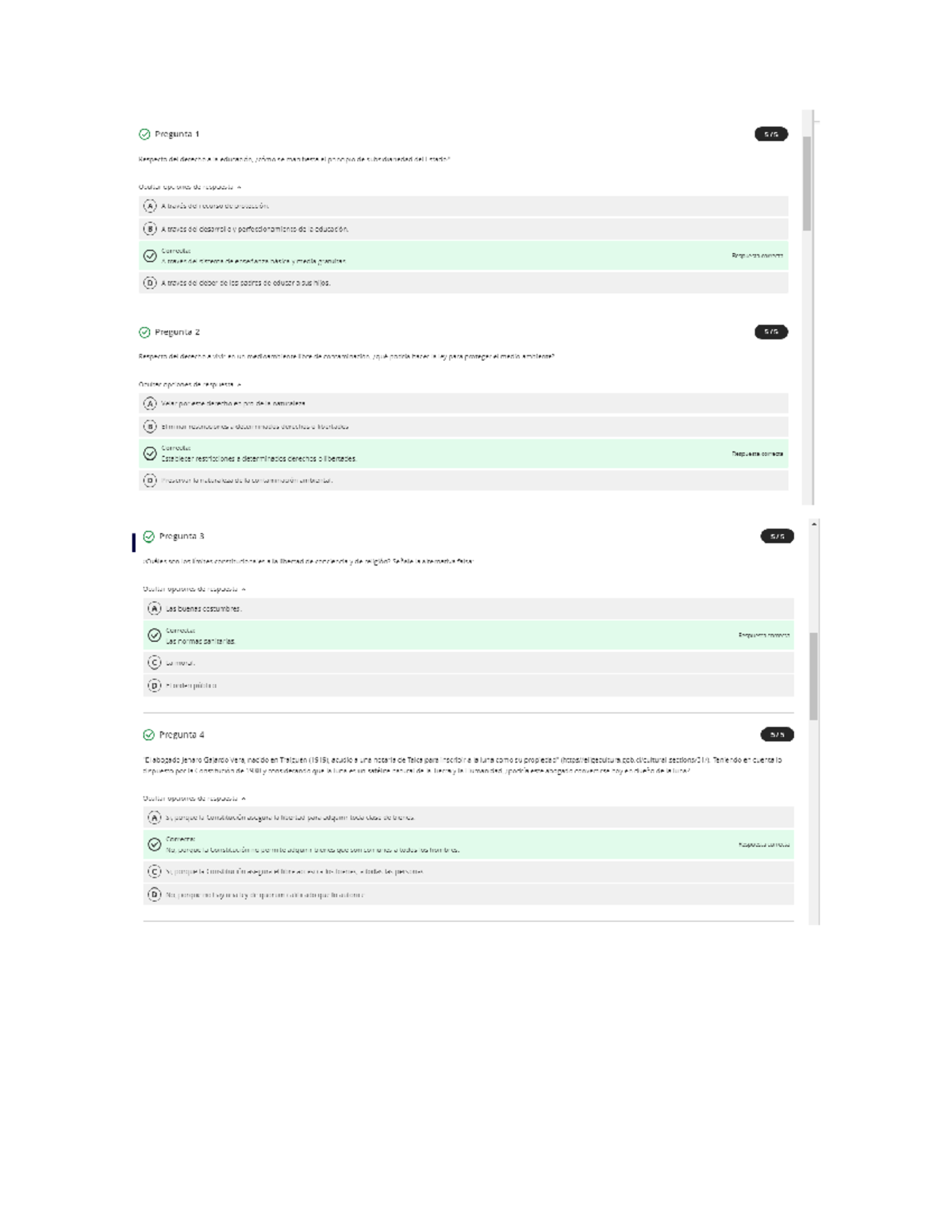 Prueba 2 derecho constitucional 2024 - Pregunta 1 Respecto del derecho ...