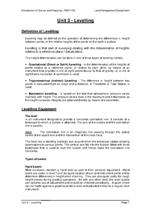 Introduction To Surveying And Mapping - Unit 2 - Surveying Equipment ...