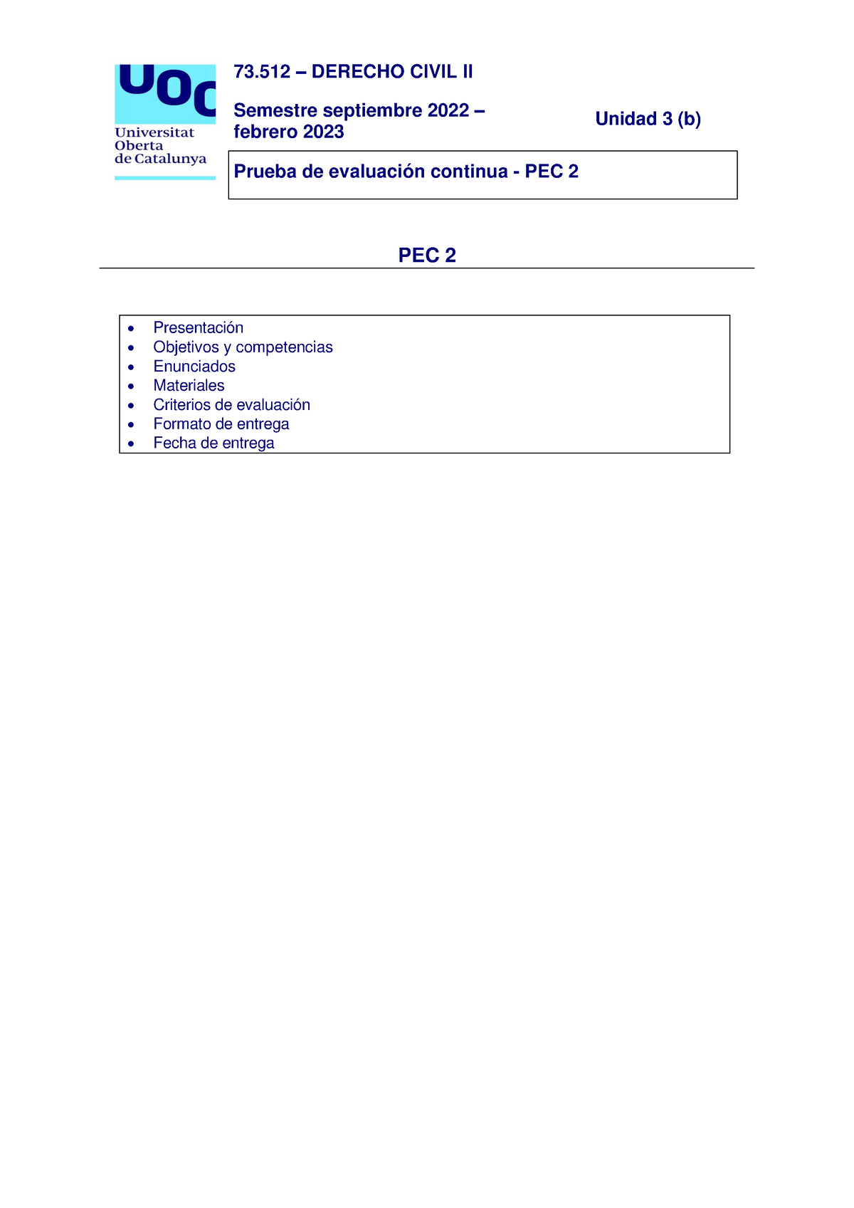 73 - 73.512_PEC2 - 73 – DERECHO CIVIL II Semestre Septiembre 2022 ...