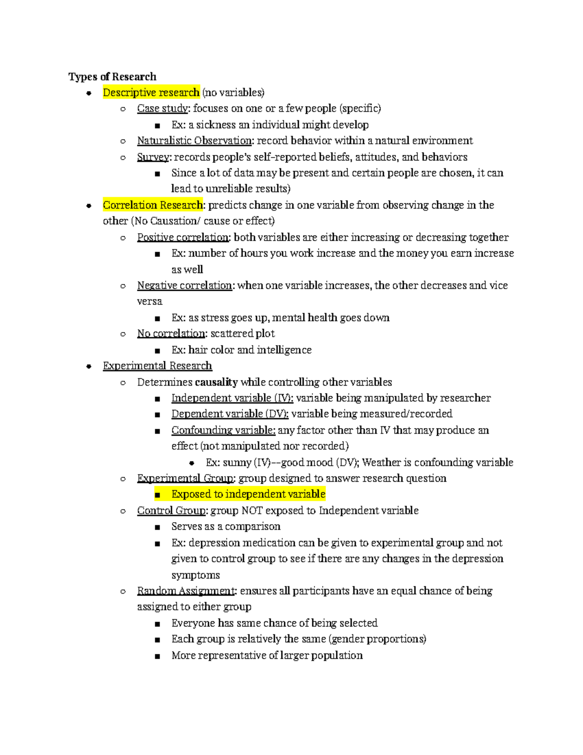 Chapter 2 Research Methods Psychological Research - Types Of Research ...