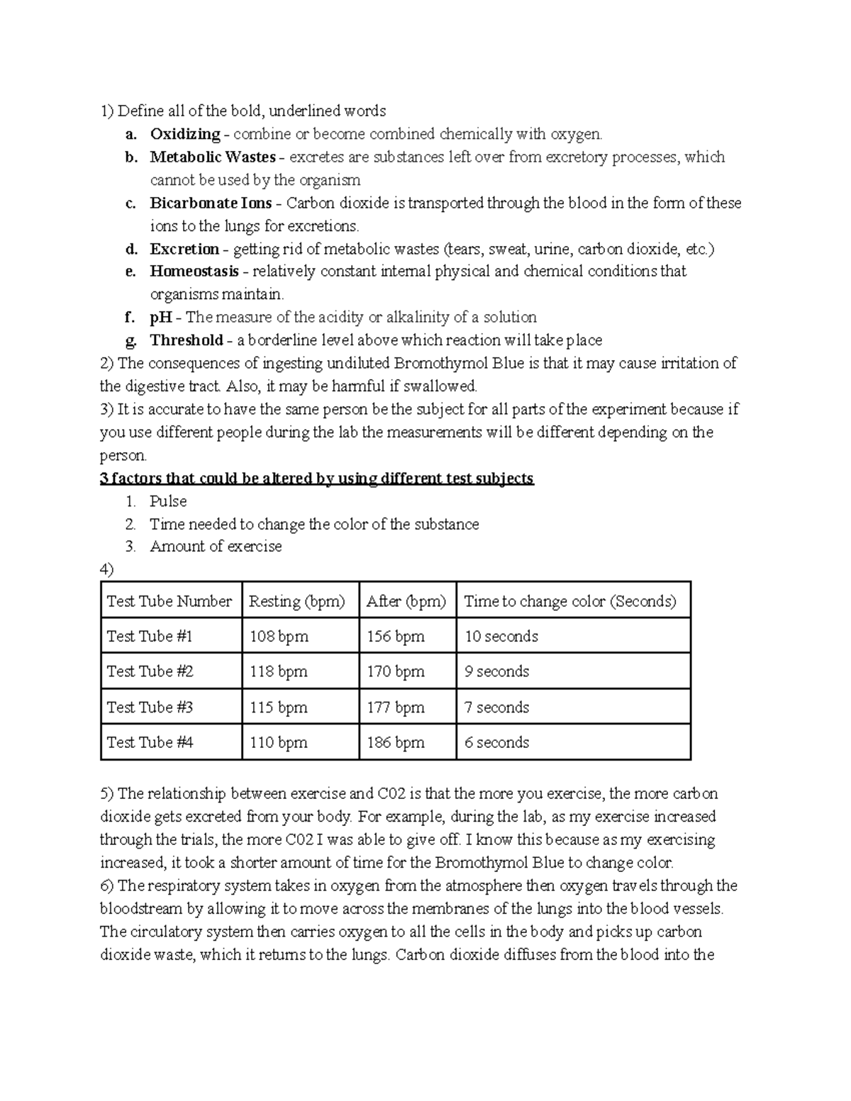 2019-fundamentals of biology(biology 100)-lab2 - Define all of the bold ...