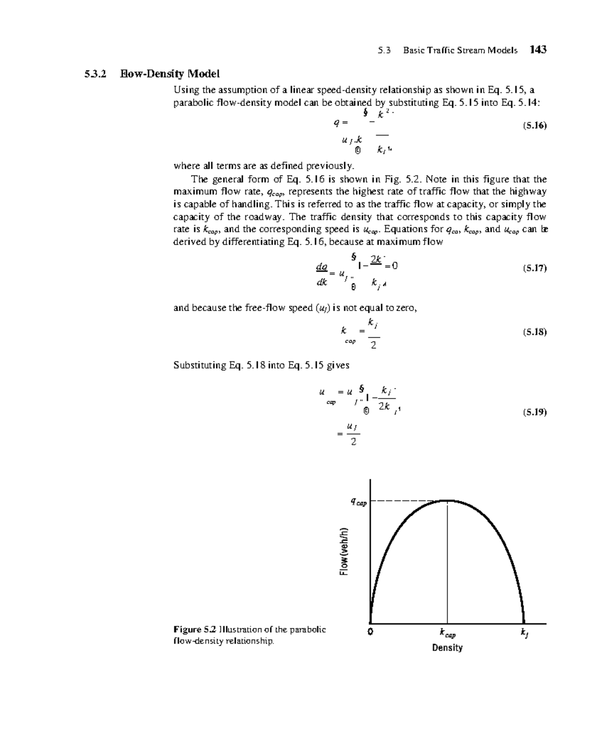 Lecture Notes HETA 20 5 Basic Traffic Stream Models 143 k © k ¹ 2 k 5