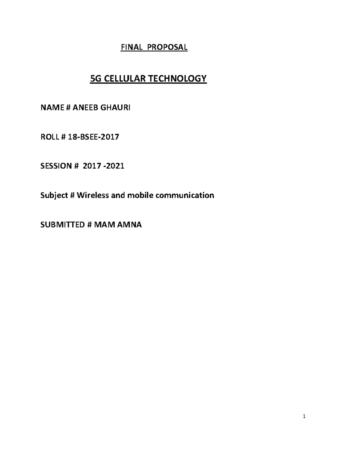 Final Proposal Mwc 5g Technology Final Proposal 5g Cellular